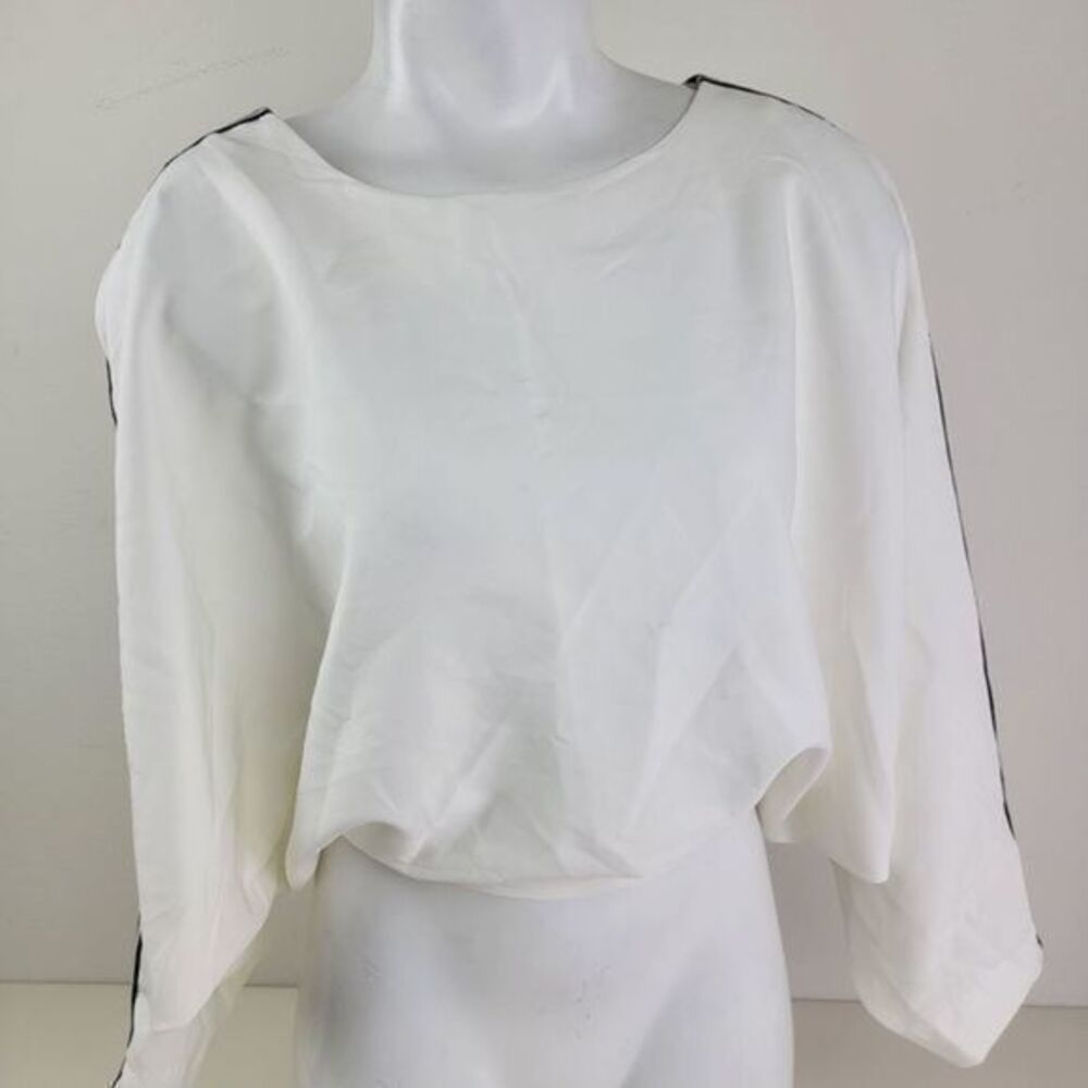 Essue white dressy top blouse size medium